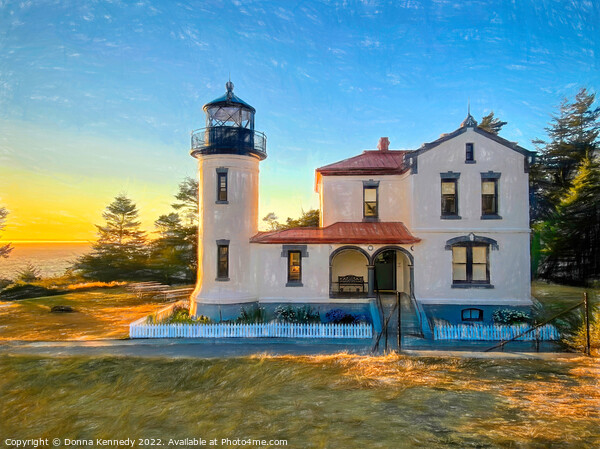 Admiralty Head Lighthouse Picture Board by Donna Kennedy