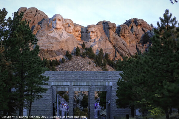 Mount Rushmore at Sunrise Picture Board by Donna Kennedy
