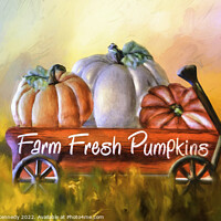 Buy canvas prints of Farm Fresh Pumpkins by Donna Kennedy