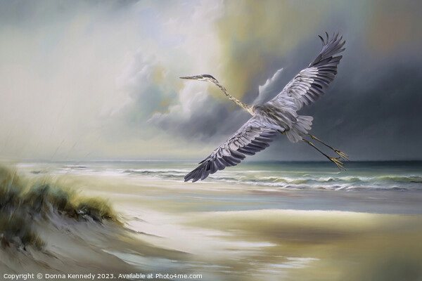 Heron By the Sea Picture Board by Donna Kennedy