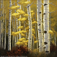 Buy canvas prints of Autumn Aspen Grove by Donna Kennedy