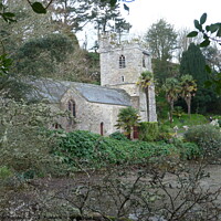 Buy canvas prints of St Just in Roseland church, Cornwall by Peter Hodgson