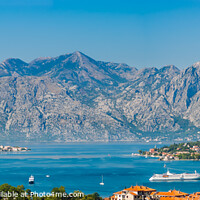 Buy canvas prints of Panorama of Kotor Bay, Montenegro by Plamen Petrov