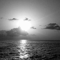 Buy canvas prints of Sunset over Caribbean Sea by Elaine Anne Baxter