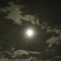 Buy canvas prints of Spring Full Moon on a Cloudy Night by Elaine Anne Baxter