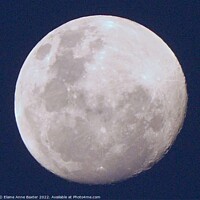 Buy canvas prints of Full Moon Close-up by Elaine Anne Baxter