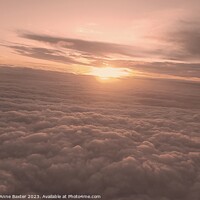 Buy canvas prints of Sunrise Above the Clouds by Elaine Anne Baxter