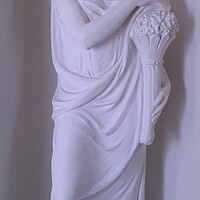 Buy canvas prints of Roman Woman with Flowers Statue by Elaine Anne Baxter