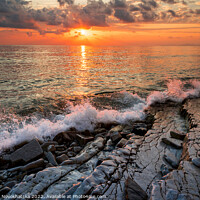 Buy canvas prints of Sunset across the seascape by Viktoriia Novokhatska