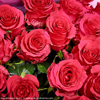 Buy canvas prints of A  red rose bouquet by Viktoriia Novokhatska