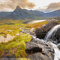 Buy canvas prints of Majestic Autumn Waterfall in Snowdonia by Terry Newman