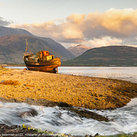 Buy canvas prints of Majestic View of Scottish Shipwreck by Terry Newman