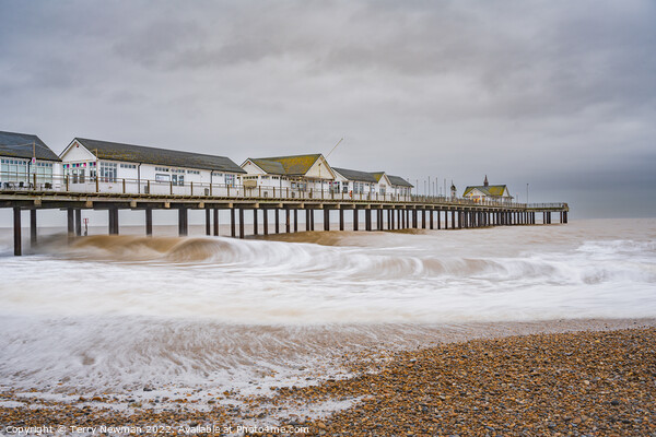 Winter Magic at Southwold Pier Picture Board by Terry Newman