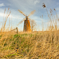 Buy canvas prints of The Majestic Hardley Windmill at Sunrise by Terry Newman