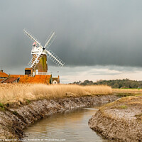 Buy canvas prints of Majestic Cley Windmill on a Winter Morning by Terry Newman