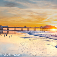 Buy canvas prints of A Serene Sunset at Cromer Pier by Terry Newman