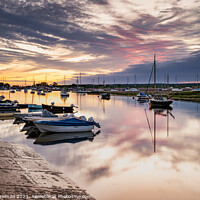 Buy canvas prints of Tranquil Harbour Boat Mooring by Terry Newman