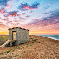 Buy canvas prints of Sunrise Colours at Landguard by Terry Newman