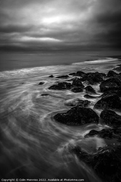 St Marys Bay Monochrome V Picture Board by Colin Menniss