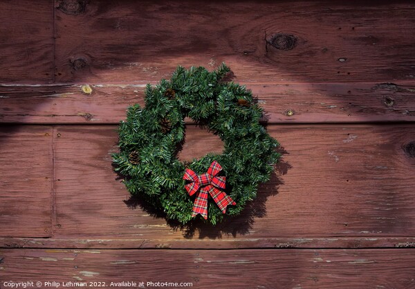 Christmas Wreath Picture Board by Philip Lehman