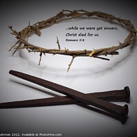 Buy canvas prints of Nails and Crown of Thorns 18D Rom 5:8 by Philip Lehman