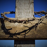 Buy canvas prints of Crown of Thorns on Cross Close up 3B by Philip Lehman
