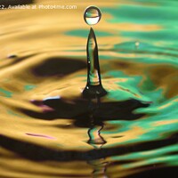Buy canvas prints of Water Droplet yellow & Green  by Philip Lehman