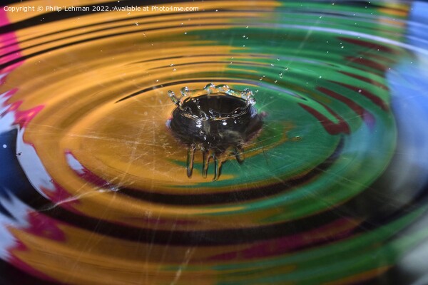 (Water Droplet Splash Yellow & Green 1) Picture Board by Philip Lehman