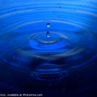 Buy canvas prints of Blue Water Drops (18B) by Philip Lehman