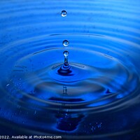 Buy canvas prints of Blue Water Drops (15B) by Philip Lehman