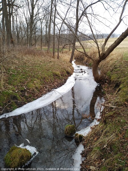 Winding Winter Creek (4A) Picture Board by Philip Lehman