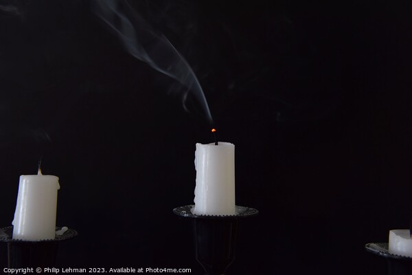 Candle Smoke 3A Picture Board by Philip Lehman