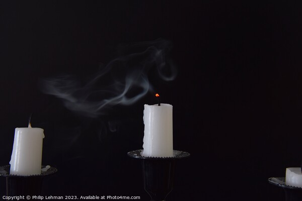 Candle Smoke 2A Picture Board by Philip Lehman