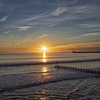 Buy canvas prints of Aberdeen Beach Sunrise, taken on a beautiful calm  by Gillian Robertson