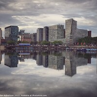 Buy canvas prints of Liverpool Waterfront Skyline by Gillian Robertson