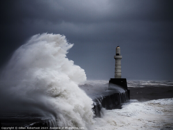 Aberdeen Stormy Seas Picture Board by Gillian Robertson