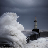 Buy canvas prints of Aberdeen Stormy Seas by Gillian Robertson