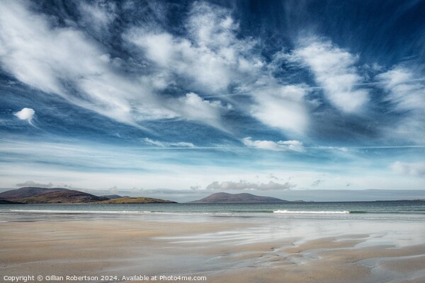 Luskentyre Beach and Sands Picture Board by Gillian Robertson