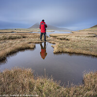 Buy canvas prints of Photographer on the Salt Marsh by Guy Keen