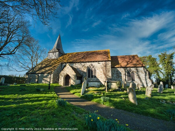 Beautiful church at Brenzett, Romney Marsh Picture Board by Mike Hardy