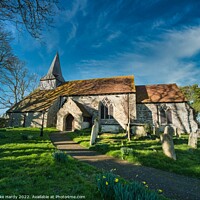 Buy canvas prints of Beautiful church at Brenzett, Romney Marsh by Mike Hardy