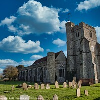 Buy canvas prints of Stunning Church at Ivychurch 'Cathedral of the Romney Marsh' by Mike Hardy