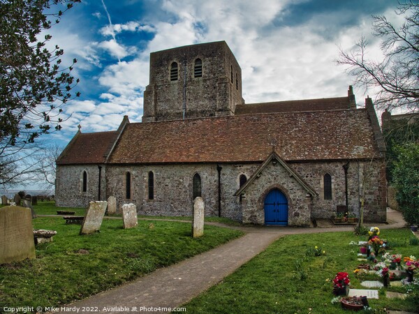 St. Stephen's church Lympne Picture Board by Mike Hardy