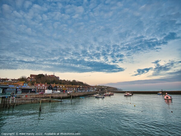 Folkestone Harbour & Fisherman's sea front Picture Board by Mike Hardy