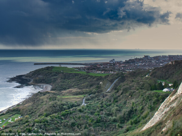 Storm brewing over Folkestone Picture Board by Mike Hardy