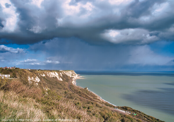 Storm clouds over the White cliffs of Dover Picture Board by Mike Hardy