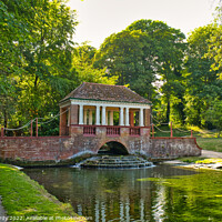 Buy canvas prints of Ornate Pagoda Bridge at Russell Gardens by Mike Hardy