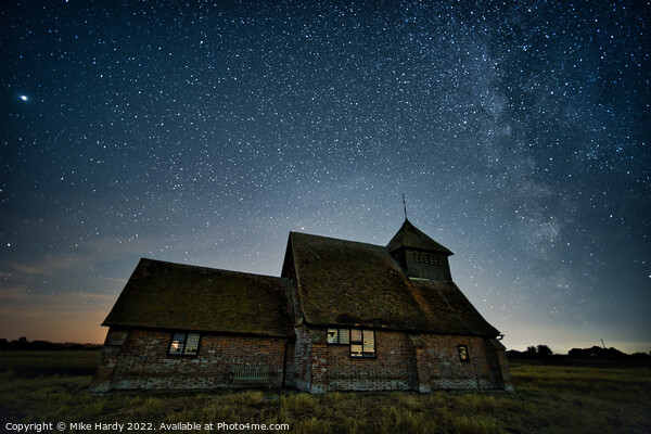 Magical Church Beneath Stars Picture Board by Mike Hardy