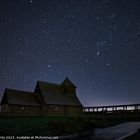 Buy canvas prints of Medieval Fairfield Church beneath the stars by Mike Hardy