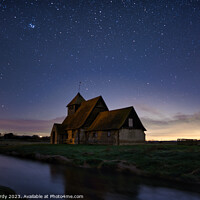 Buy canvas prints of Remote church beneath the stars by Mike Hardy